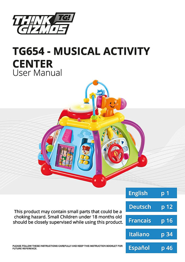 TG654 - Children’s Musical Activity Play Centre With Lights And Sounds