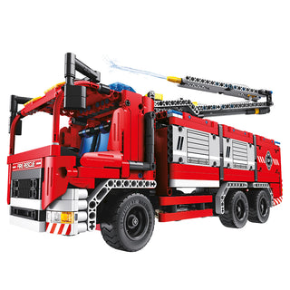 TG901 Fire Engine Construction Set – 1288 Piece Fire Truck Rescue Vehicle With Real Water Pump – 2 Models Of Fire Engine To Make