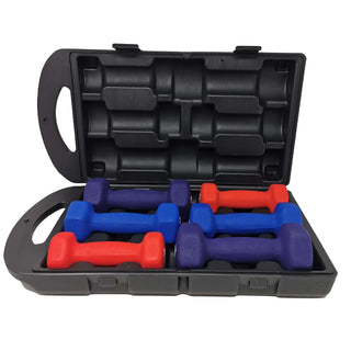 XN016 - 19.8Lbs Home Strength, Exercise & Fitness Dumbbell Weight Set with Storage Case