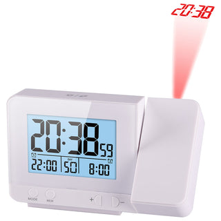 Buy white TG644 - Projection Clock With Rotating Projection & Dual Alarms