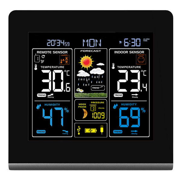 Think Gizmos TG672 Multi Function Weather Station With 2 Outdoor Temperature Sensors