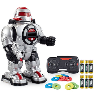 Buy silver TG542-VR - RoboShooter Remote Control Robot With Voice Recording