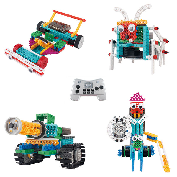 TG633 - Ingenious Machines Remote Control Building Kits For Kids - Knight, Tank, Racing Car And Spider