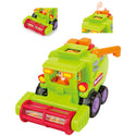 TG641 - Set Of 3 Friction Cars - Push & Go Cement Mixer Truck / Street Sweeper / Harvester Truck